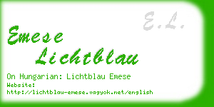 emese lichtblau business card